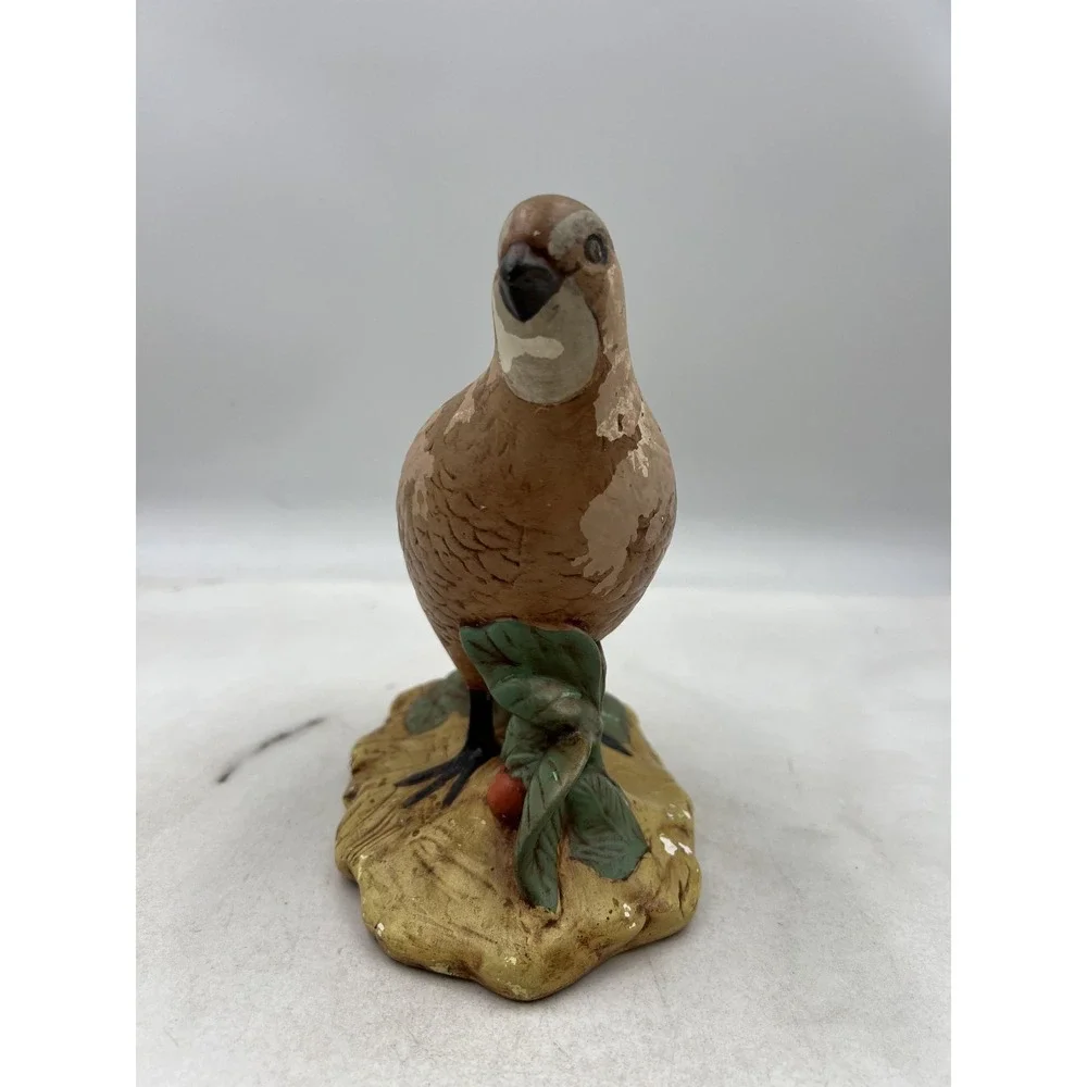 Vintage Home Interiors Quail Bird Figurine Ceramic Statue Rustic Farmhouse Decor